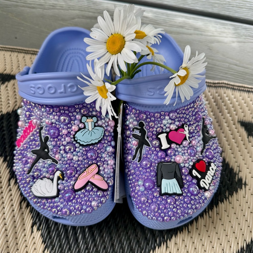 CROCS Purple Ballerina Custom Crocs
